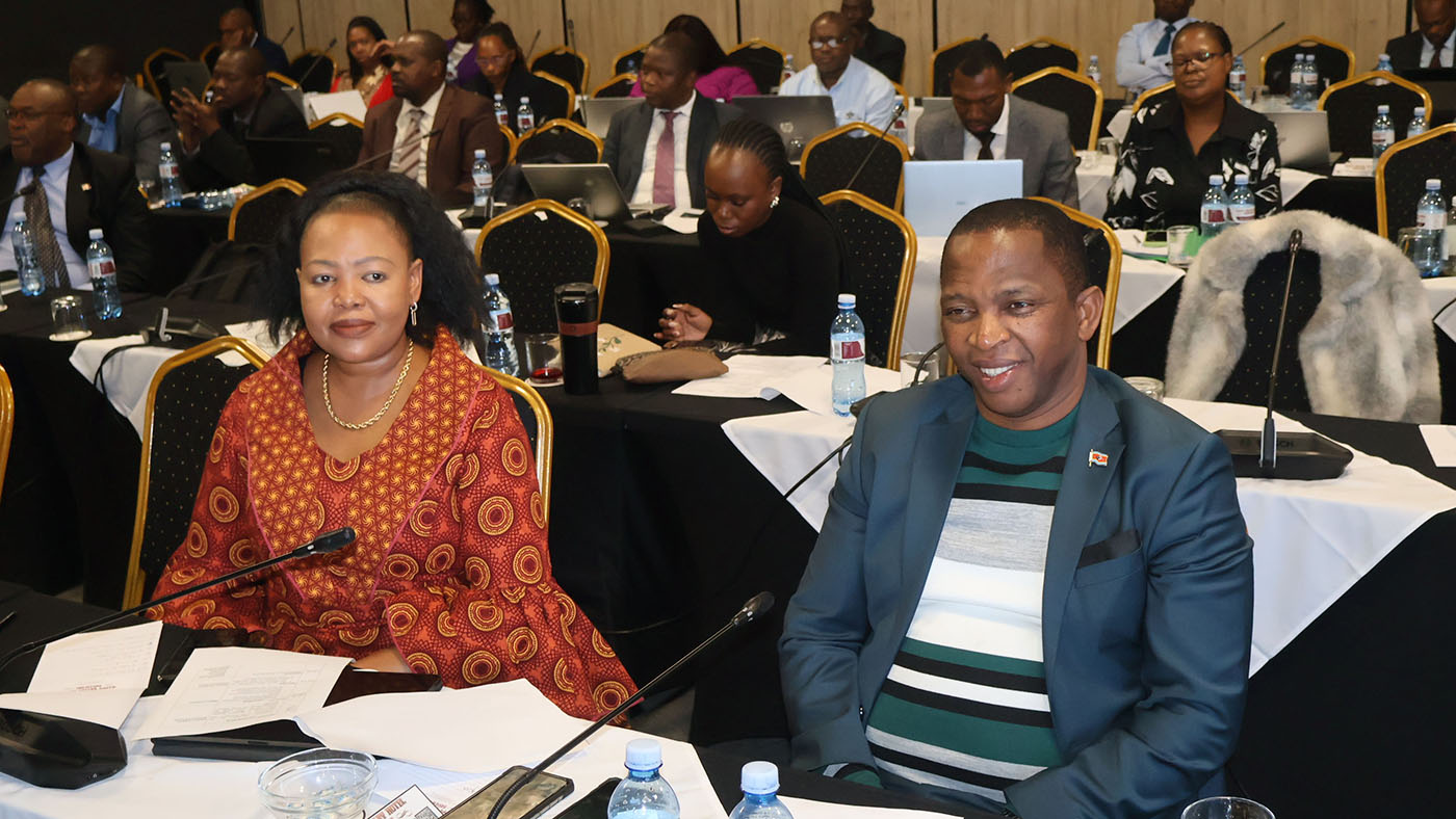 Minister for Foreign Affairs and International Cooperation Pholile Shakantu seated with Parliament Speaker Jabulani Mabuza. (Pics: Ntombi Mhlongo)